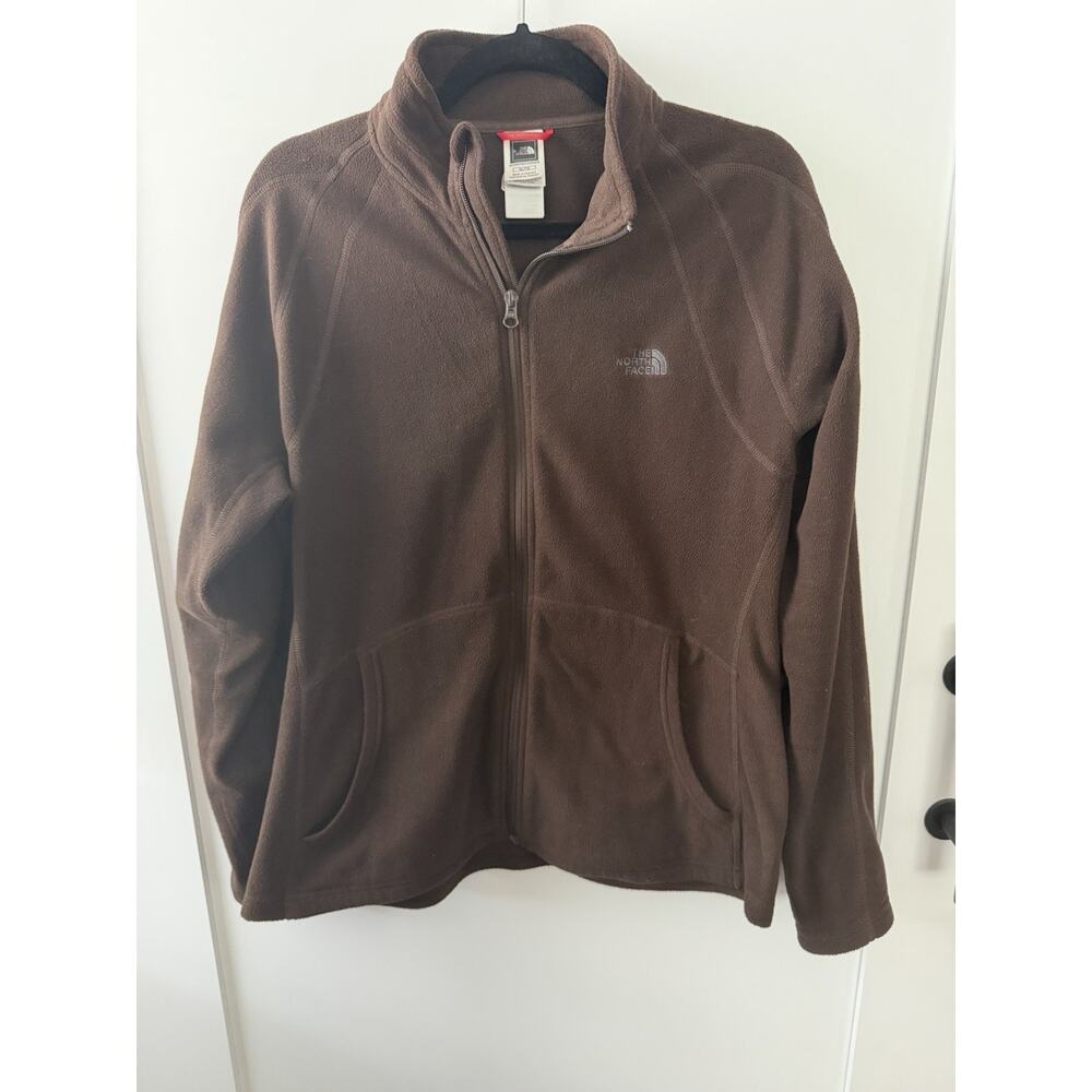 The North Face Womens XL Brown Full Zip Fleece Jacket
